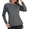 MEETWEE Top Sportivo Donna Anti-UV UPF 50+ Maglietta Tecnica Traspirante a Rapido Asciugamento per Fitness,Nuoto,Yoga e attività Outdoor