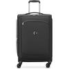DELSEY VALIGIA TROLLEY 4 DOPPIE RUOTE ESPANDIBILE 68 CM RICICLATO, nero
