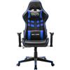vidaXL Sedia da gioco in ecopelle nera e blu