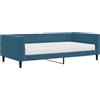 vidaXL Lettino con materasso blu 100x200 cm in velluto