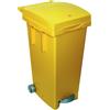 ICS Bidone con ruote e pedale per raccolta differenziata 80Lt ICS - Yellow
