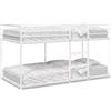 vidaXL Letto a castello senza materasso bianco 100x200 cm acciaio