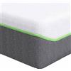 vidaXL Materasso bianco e grigio 120 x 200 cm Tessuto jacquard