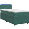 vidaXL Letto a molle con materasso verde scuro 90 x 200 cm in velluto