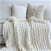 Maetoow Coperta in ciniglia lavorata a maglia grossa (102 x 127 cm), fatta a mano, calda e accogliente, per divano, letto, decorazione per la casa, in morbido pile traspirante, coperta natalizia