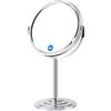 Woobroo Specchio ingranditore per trucco con ingrandimento 10X/1X, specchio da tavolo a doppio lato e specchio da viaggio con rotazione a 360°, per toletta, scrivania, bagno, camera da letto, 15,2 cm
