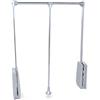 Appendiabiti Saliscendi per Armadio 83-115 cm Max 12Kg in Acciaio Emuca Cromo