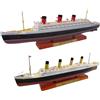 OPO 10 Set di 2 repliche in Miniatura dei Famosi transatlantici Titanic + RMS Queen Mary Scala 1/1250 cioè 21 e 25 cm - PA3