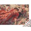 UVTMWVTCUSIQ Donna Orientale in Abito Floreale Puzzle 1000 Pezzi Carta Puzzle per Adulti Campo di Fiori Vintage Relax Decorazione Regalo 38x26cm/1000pcs
