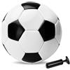 U&C Planet Pallone da Calcio Taglia 3 per Bambini con Pompa - Classico Nero e Bianco, Pallone per Allenamento Durevole, Regalo per Bambini e Bambine 3-8 Anni - Uso Interno ed Esterno Giardino
