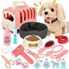 TOSUTO Cagnolino che Abbaia e Cammina,Cagnolino Giocattoli Peluche,Elettronico Cane Giocattolo con Gabbia Guinzaglio,Giocattolo che Cammina e Abbaia Regalo Bambina 3 4 5 6 Anni Peluche - Rosa