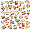 SANNIX 60 spille arcobaleno smaltate LGBT con bandiera a cuore gay-Pride, spille per vestiti, borse, cappelli, accessori, 20 stili