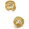 VLNET ® | Vestopazzo collana - bracciale - anello - orecchini | effetto molla intrecciata | ottone 100% riciclato | lavorazione artigianale