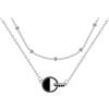 Micory Collana Donna Argento Sterling 925 Serie a doppia catena con Scatola Regalo-Regali originali di gioielleria