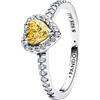 PANDORA Anello in Argento Sterling con zirconi cubici vibranti Giallo e Trasparente