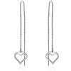 Bling Jewelry Orecchini A Catena Lunga Leggeri E Lineari Per Donne Adolescenti Gancio A U In Argento Sterling .925 Che Stabilizza