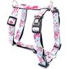 Max & Molly Urban Pets Max & Molly Pettorina per cani a forma di H, Ultrabequemes in neoprene per cani di taglia media, Cherry Bloom/M, imbottita, sicura e ultraleggera, comfort per il tuo fedele compagno