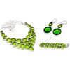 "Fatto a mano" Gioielli combinati in argento sterling 925 con pietre preziose peridoto