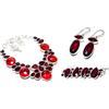 "Fatto a mano" Gioielli combinati in argento sterling 925 con pietra preziosa granato del...