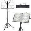 PARENCE.- Leggio in alluminio regolabile e pieghevole - Porta spartiti con borsa per il trasporto - Altezza regolabile fino a 132 cm - Leggero, stabile e portatile per musicisti