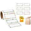 Cozary Etichette Adesive per Marmellate, 200 Pz Quadrate 7,5x3,5 cm con Motivi Floreali