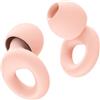 HOYIO Tappi Orecchie Antirumore Dormire, 2 Paia in Silicone SNR 27 dB, Riutilizzabili per Lavoro/Studio/Concerti/Viaggi Aerei, Adulti e Bambini con 8 Inserti + Sacchetto Portatile, Bianco