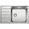 Blanco LEMIS XL 6 S-IF Compact - Lavello in acciaio inox per basi di lavello con larghezza di 60 cm - Bordo piatto IF con vasca extra large e gocciolatoio piccolo, mobile base 525110