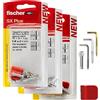 Fischer Tasselli SX Plus 4 G con Gancio Appendi Quadri, 30 Pz, Silver + Bianco + Gold, Installazione Pulita su Muro per Cornici Pesanti