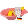 Heless 919 - Set da Bagno per Bambole in Rosa, con Spugna, paperella, termometro e Pannolino Grande, Dimensioni Circa 41 x 23 x 13 cm