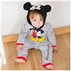 amscan- Mickey Mouse Costume da Pagliaccetto con Cappuccio, Colore Non Solido, Child 6-9 Months, DCMIC-RJ06