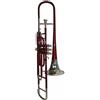 IMI Trombone, passo in Sib, qualità premium con custodia e bocchino (nichel rosso)