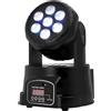 WOLEGM 105 W Moving Head LED con telecomando, 7 x 10 W, 4 in 1, luce da discoteca a LED, DMX512, luce da palcoscenico per DJ bar, compleanno, discoteca, matrimonio, cantina da palcoscenico