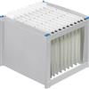 helit H6110084 - Cassettiera per cartelle sospese the rack grigia | Per circa 40 cartelle sospese, sistema di archiviazione impilabile, 38 x 36 x 27,2 cm