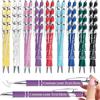 Fxinxi Penne a sfera con stilo incise personalizzate, penna personalizzata in 9 colori con inchiostro nero scorrevole, design touch screen per ufficio, scuola, laurea, regalo per gli amici