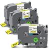 Exsun Nastro Termoretraibile da 17,7 mm Compatibile con Brother HSe-641 HSe641 HS641 Hsc641 Termoretraibile Nastro per Ptouch PT-E550WVP E300 D210VP 600VP P750W P950NW H300 H500 Nero su Giallo