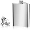 VFANDV Fiaschetta Tascabile in Acciaio Inox 1 Pezzi, 8oz/220ml Fiaschetta Whisky con Imbuto Portatile Fiaschetta per Liquori Bottiglie di Vino per Escursionismo Arrampicata Campeggio Bar Feste