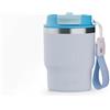 hicoosee Thermos da Viaggio Blu 350ml (12oz), Bicchiere da Caffè in Acciaio Inossidabile con Coperchio Ermetico, Tazza Termica Portatile per Casa, Auto, Ufficio