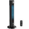 YASHE Ventilatore a Torre 90 cm con Telecomando, Ventilatore Silenzioso 28 dB, 3 Velocità, 4 Modalità, Oscillazione 85°, Display Touch LED, Timer 12 Ore, per Camera da Letto, Ufficio e Casa