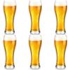 KORAT - Set 6 Bicchieri Birra in Vetro - Disponibili in 2 Varianti Belga 500 ML e Pilsner 680 ML - Calici Resistenti Lavabili in Lavastoviglie per Pub, Casa, Birreria (Pilsner - 680 ML - Ø 8,5x22 Cm)