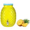 Tata Home Dispenser 4 Litri in Vetro Con Rubinetto Contenitore Bevande Distributore Acqua Fredda Aromatizzata Erogatore Bevande Ghiacciate Aperitivo ANANAS