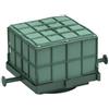 INNA-Glas Oasis Spugna umida Castine, Verde, 11x11x9 cm | per Auto Corso, Decorazioni Nuziali, Base in plastica, griglia, Ventosa - Spugna umida