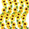 JINXIAN 5 Pcs Ghirlanda di Girasoli Artificiali 92.9 in Finti Decorazioni | con Girasoli da Appendere per Giardino Festa Matrimonio Esterni
