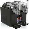 WDDEYYDS Macchina a Doppia Vasca per Granita e Gelato Soft - 2x2L, Comandi Touch, 7 Modalità Preselezionate, Lavaggio con un Tasto, Refrigerazione Rapida, Serbatoio in PC, Miscelazione Potente 360°