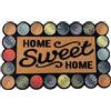 VKZ Zerbino Ingresso 45x75 cm, Tappeto Casa Decorativo Antiscivolo con Scritta Sweet, Tappetino Ingresso Interno Esterno con Fondo in Gomma per Porta