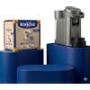 CAFFÈ BORBONE Bluemoon Macchina da Caffè e Infusi Grigia + 50 Cialde Miscela Blu - Elegante Design Grigio, Multifunzione per Espresso, Infusi e Bevande Calde, Pressione 15 bar, Serbatoio 0.9L