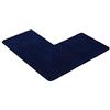 PANA® Tappeto angolare in ciniglia (50x100x100 cm) - Tappeto a forma di L per doccia angolare - Microfibra ultra morbida - Antiscivolo e lavabile - Colore: Blu