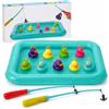 MIJOMA Gioco di pesca a forma di anatra con piscina, gioco d'acqua da 13 pezzi per feste