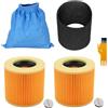 Chuancheng Kit di 5 filtri HEPA di ricambio per aspirapolvere Karcher MV1 WD1 WD2 WD3, 2 filtri Hepa, 1 sacchetti filtro in tessuto, 1 filtri in schiuma bagnata e asciutta, 1 spazzola per la pulizia