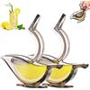 AUAUY Spremi Limone, Spremiagrumi Manuale, Spremiagrumi Professionale, Spremiagrumi in Acrilico, Facile da Usare e Pulire, per Juicing Arance Agrumi Frutta Spremute Fresche （2 Pz Grigio）