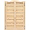 UHDUIG Coppia di porte saloon a battente curve, porte interne a battente, porte a due ante, montanti solidi, scanalature riservate, legno di pino con cerniere, set di ferramenta per caffè, corridoio, cucina